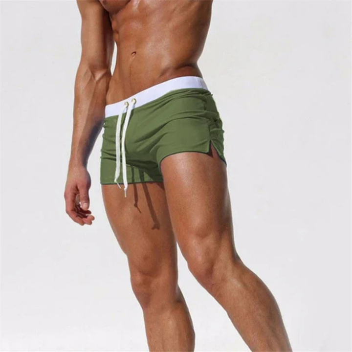 Mathieu | Short de Bain Homme Blanc Lacets