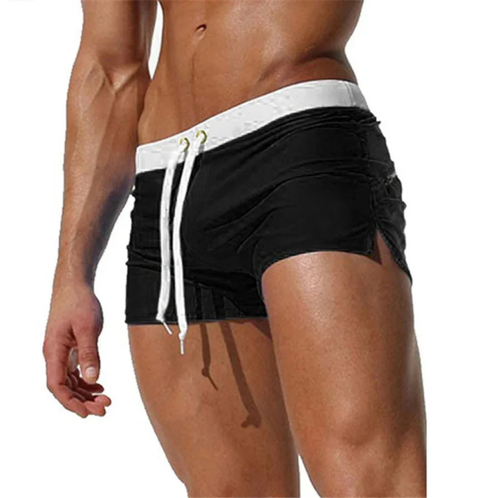 Mathieu | Short de Bain Homme Blanc Lacets