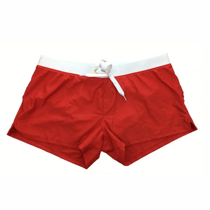 Mathieu | Short de Bain Homme Blanc Lacets