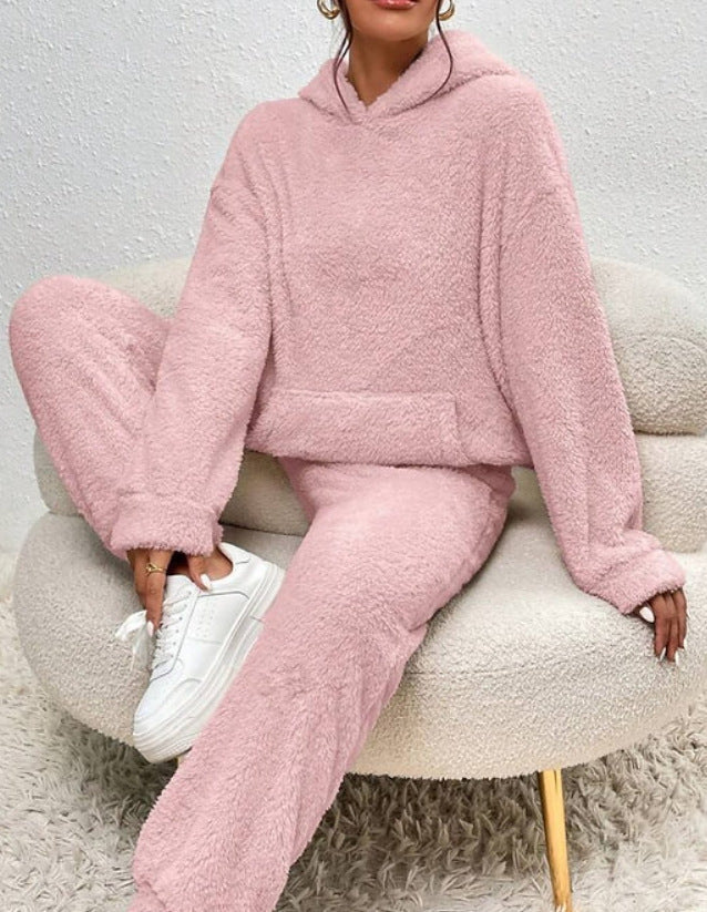 Mathilde | Ensemble Jogging Polaire Femme à Capuche Gris