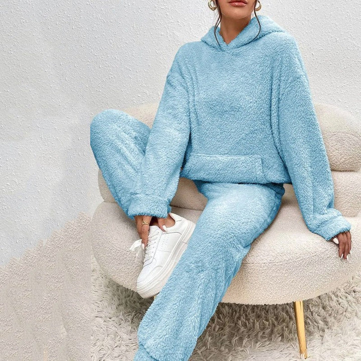 Mathilde | Ensemble Jogging Polaire Femme à Capuche Gris