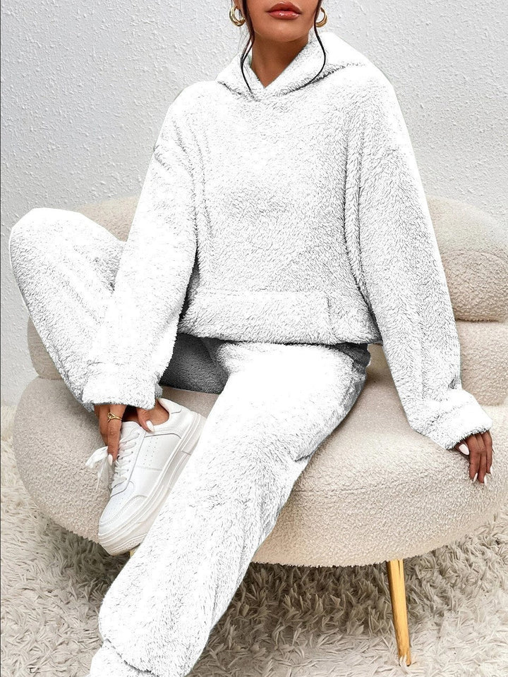 Mathilde | Ensemble Jogging Polaire Femme à Capuche Gris