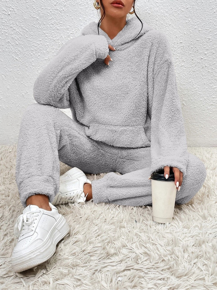 Mathilde | Ensemble Jogging Polaire Femme à Capuche Gris