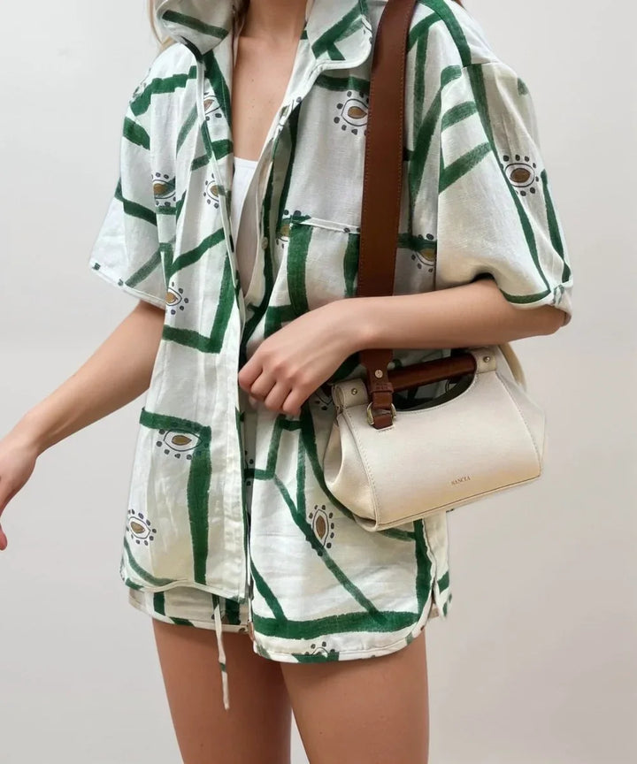 Mathilde | Ensemble Short Chemise Imprimé Femme