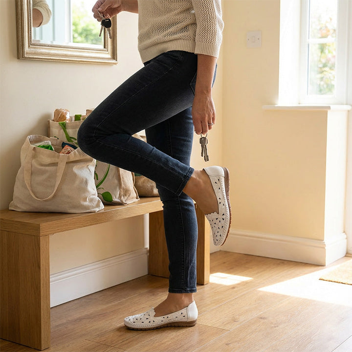 Mathilde | Mocassin Femme à Découpes Florales