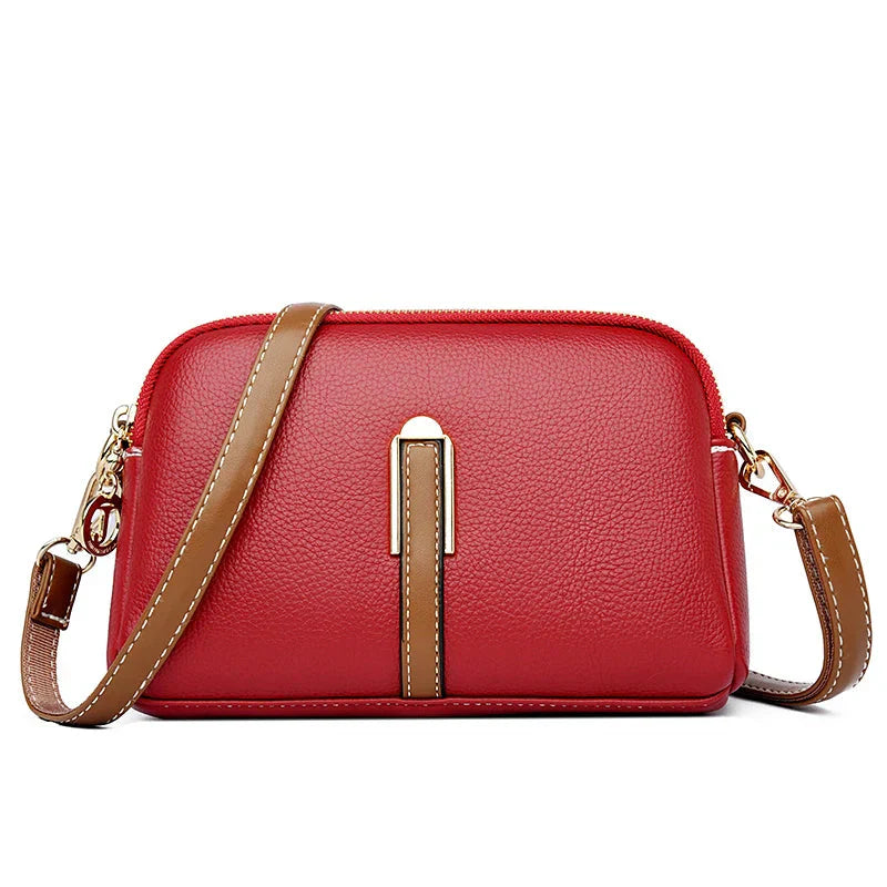 Mathilde | Sac Épaule Cuir Noir Zippé Femme