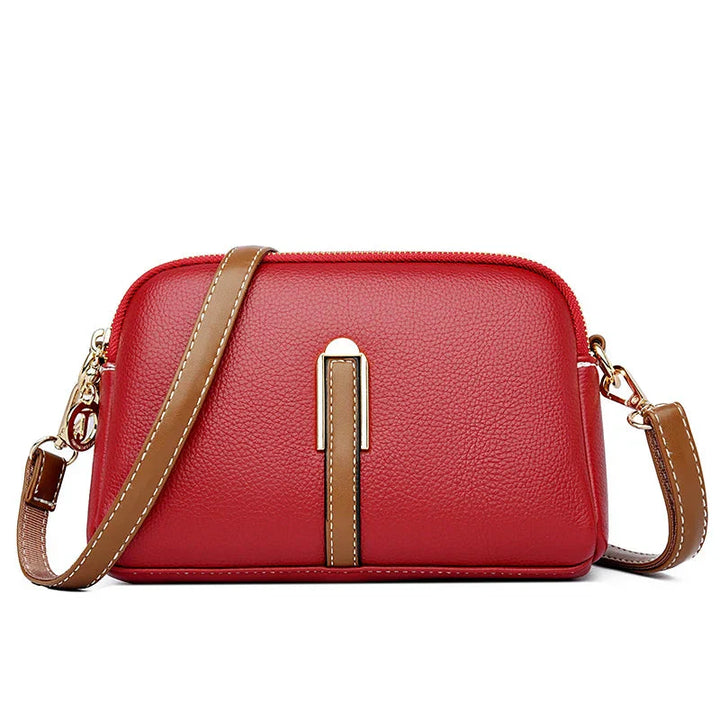 Mathilde | Sac Épaule Cuir Noir Zippé Femme