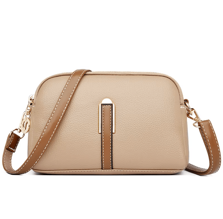 Mathilde | Sac Épaule Cuir Noir Zippé Femme
