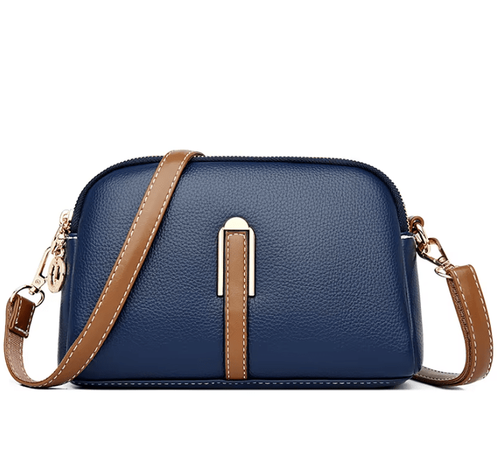 Mathilde | Sac Épaule Cuir Noir Zippé Femme