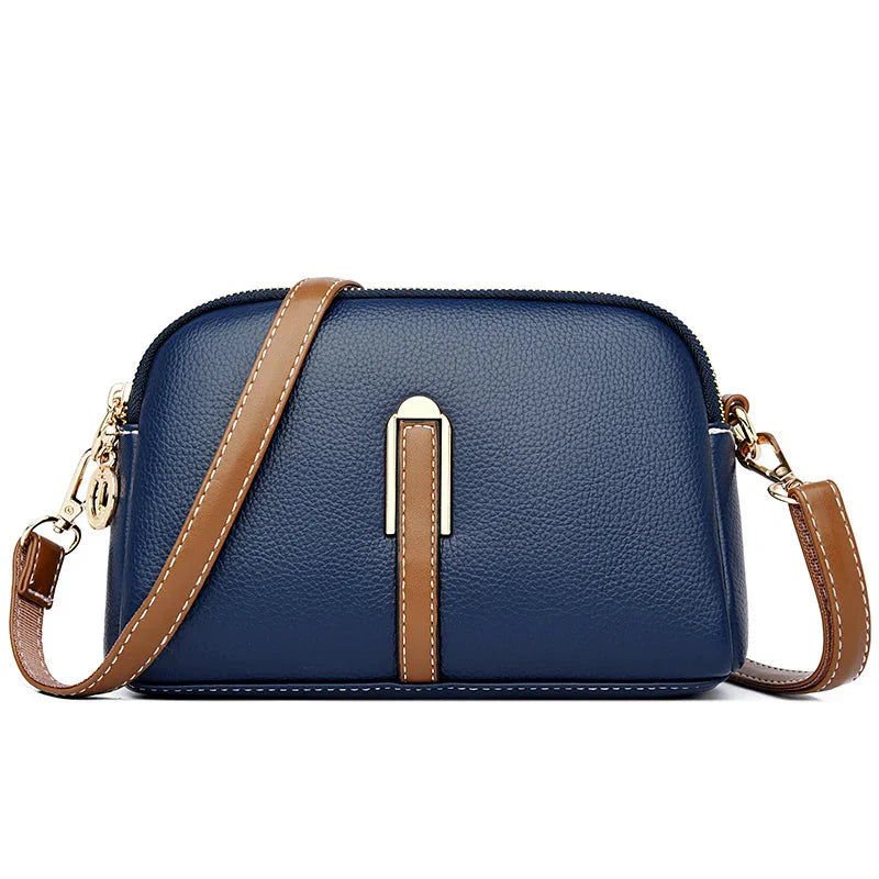 Mathilde | Sac Épaule Cuir Noir Zippé Femme