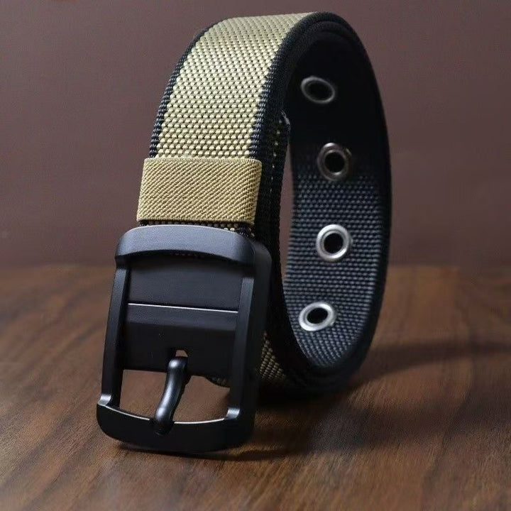 Maxence | Ceinture Nylon Verte Unisexe Boucle Réglable