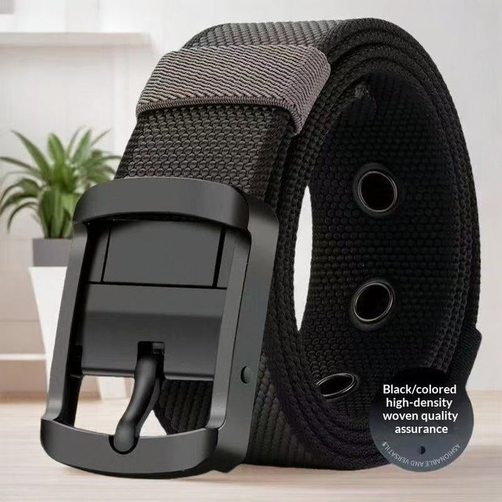 Maxence | Ceinture Nylon Verte Unisexe Boucle Réglable