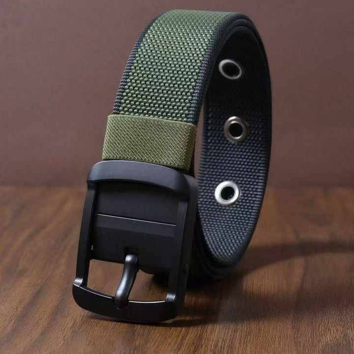 Maxence | Ceinture Nylon Verte Unisexe Boucle Réglable