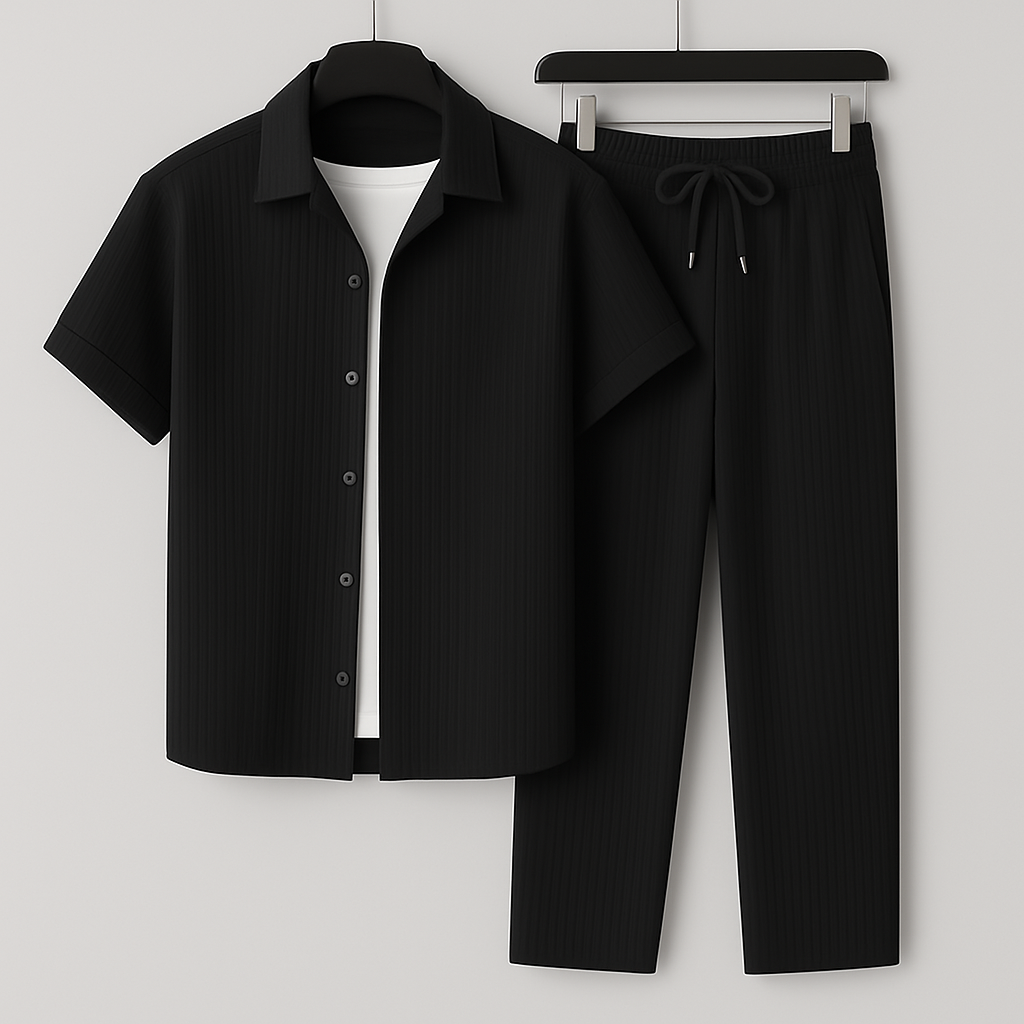 Maxime | Ensemble Coordonné Homme Marron Texturé