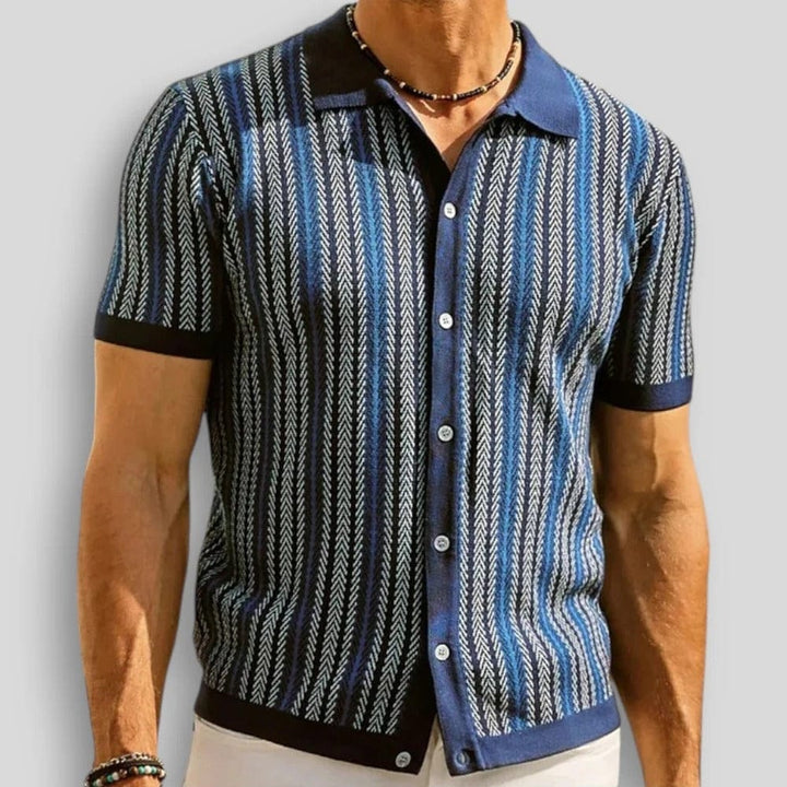 Maxime | Polo Homme Tricot Rayé Vintage