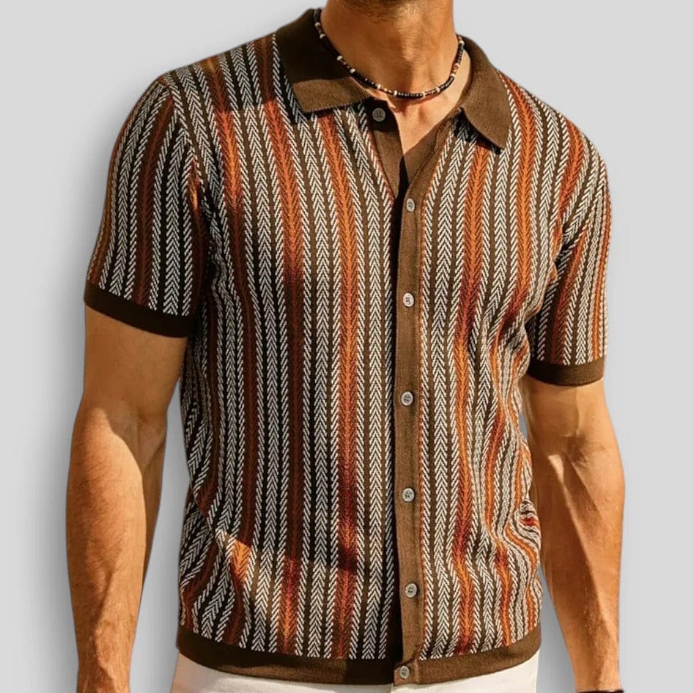 Maxime | Polo Homme Tricot Rayé Vintage