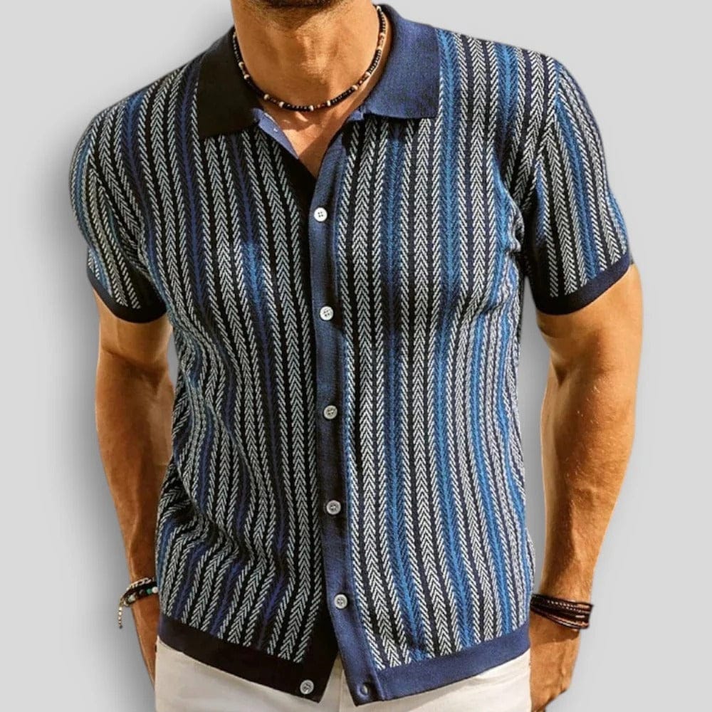 Maxime | Polo Homme Tricot Rayé Vintage