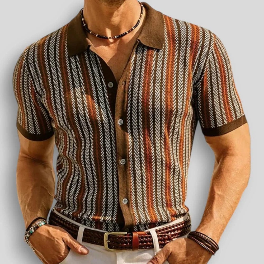 Maxime | Polo Homme Tricot Rayé Vintage