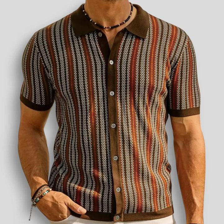Maxime | Polo Homme Tricot Rayé Vintage
