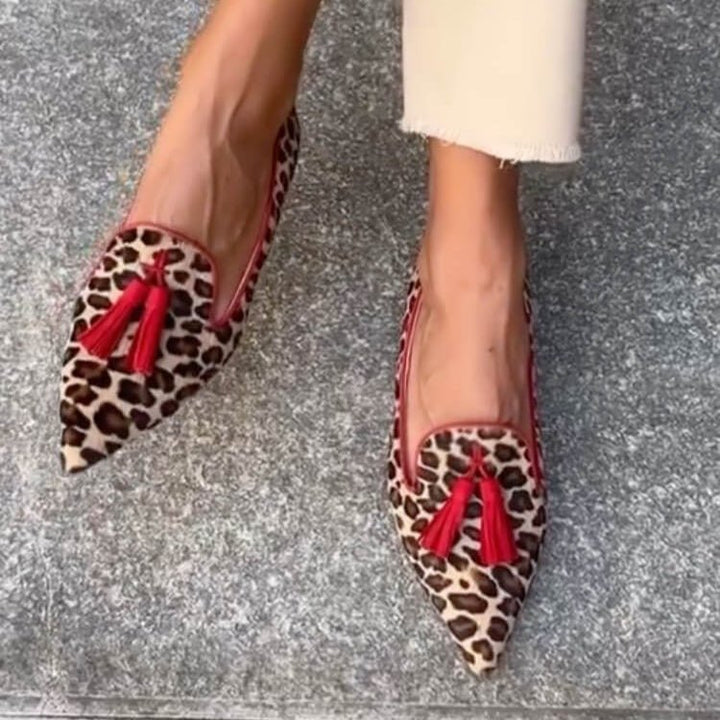 Léa | Mocassins Femme Imprimé Animal Bout Pointu