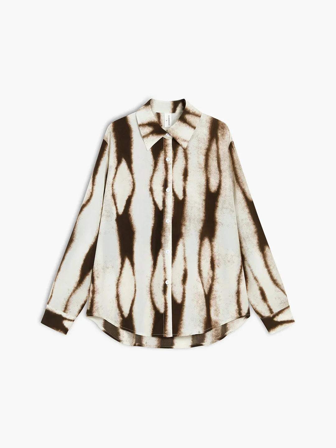 Morgan | Chemise Marron Boutonnée Manches Longues Oversize