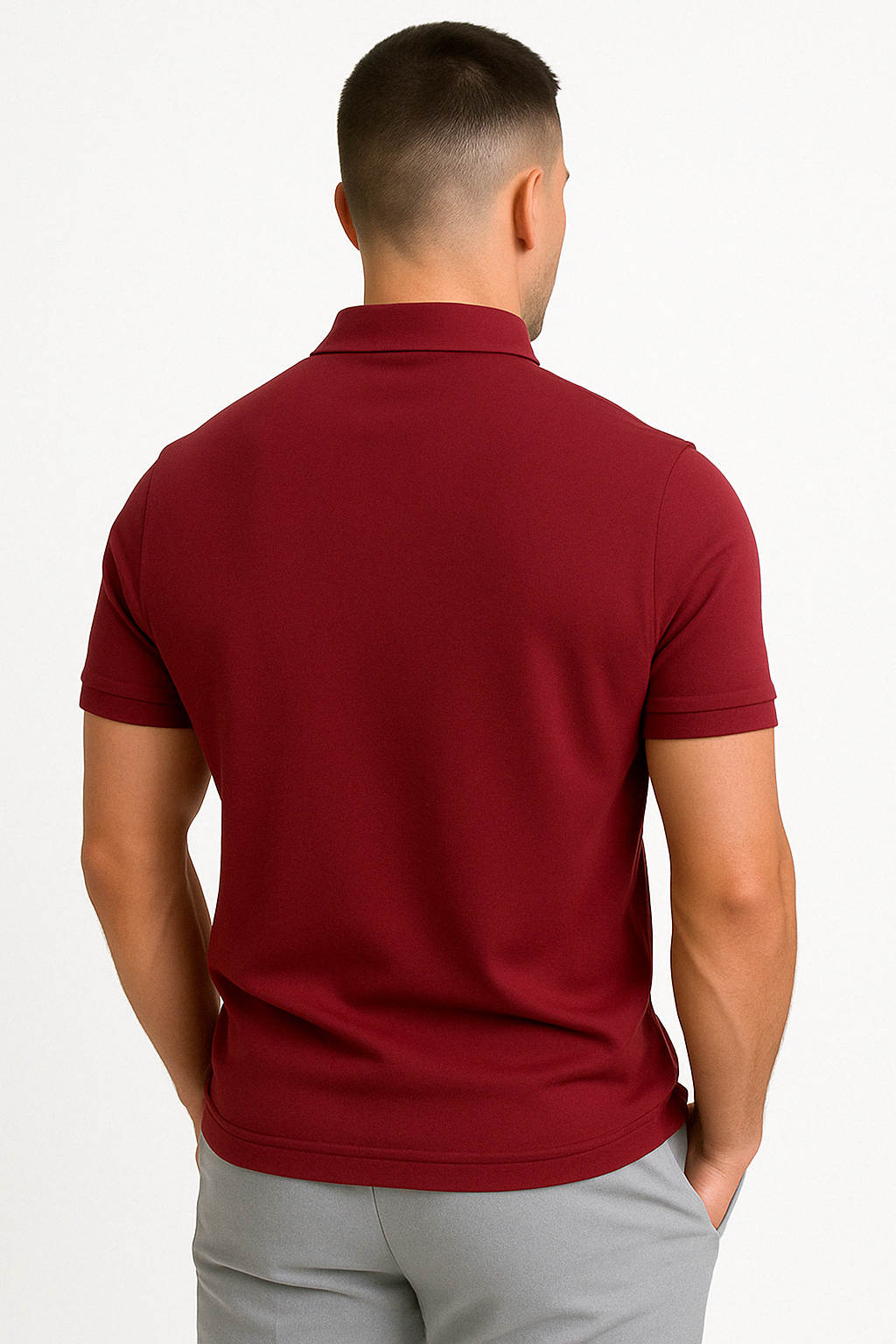 Nathan | Polo Zippé Homme Manches Courtes Marine