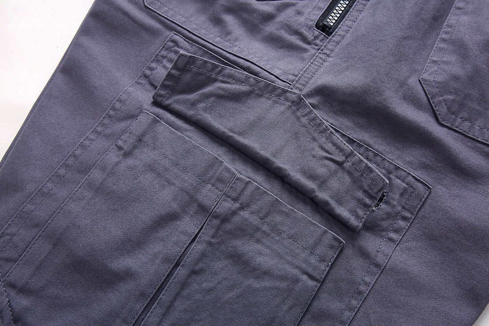 Nathan | Short Cargo Homme Noir Multi-Poches Zippées