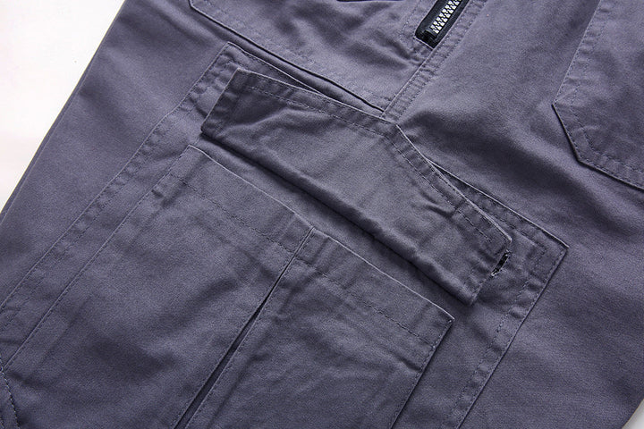 Nathan | Short Cargo Homme Noir Multi-Poches Zippées
