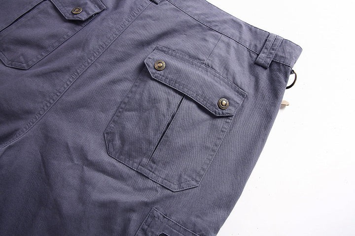 Nathan | Short Cargo Homme Noir Multi-Poches Zippées