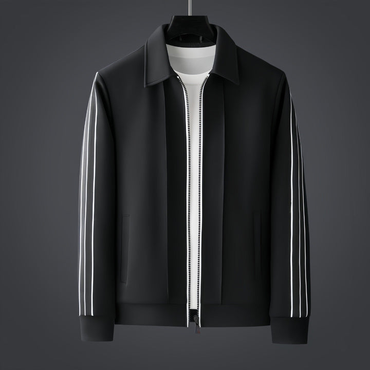 Nicolas | Veste Homme Zippée Bandes Contrastantes