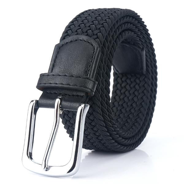 Noa | Ceinture Tressée Élastique Beige Boucle