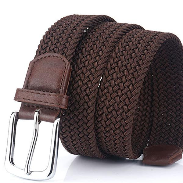 Noa | Ceinture Tressée Élastique Beige Boucle