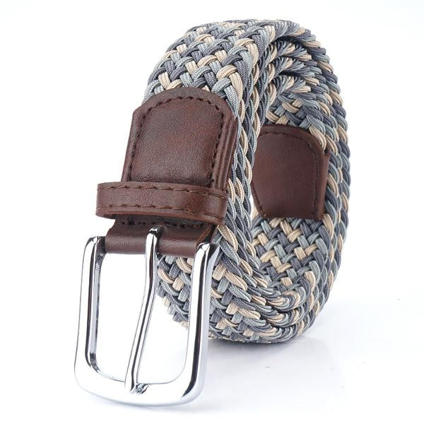 Noa | Ceinture Tressée Élastique Beige Boucle