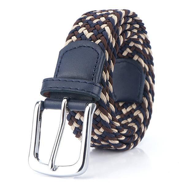 Noa | Ceinture Tressée Élastique Beige Boucle