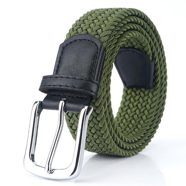 Noa | Ceinture Tressée Élastique Beige Boucle