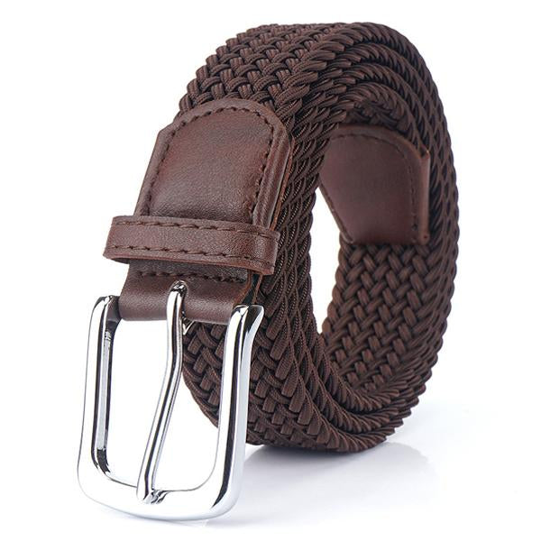 Noa | Ceinture Tressée Élastique Beige Boucle