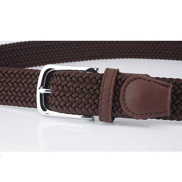 Noa | Ceinture Tressée Élastique Beige Boucle