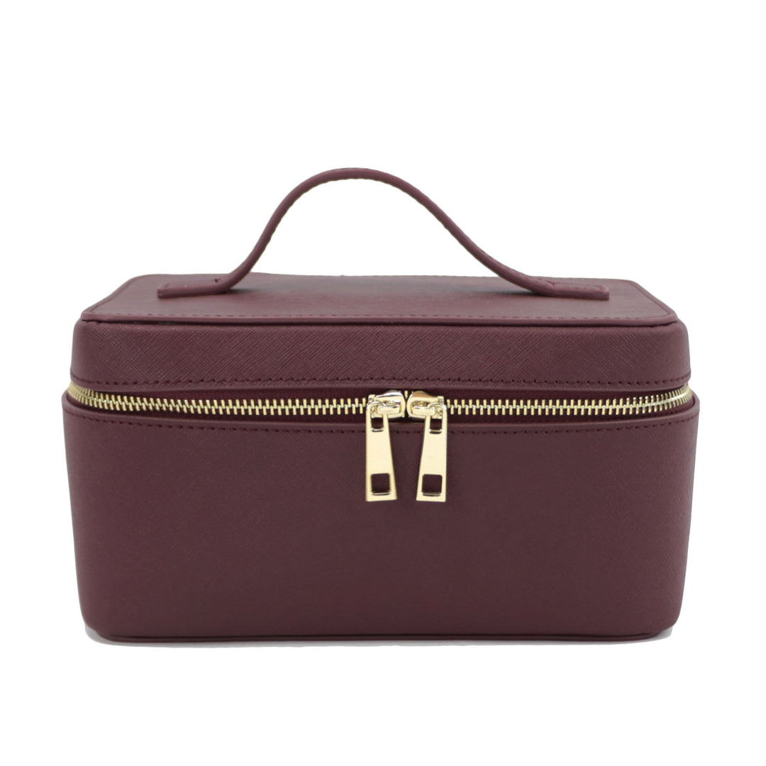 Noa | Trousse à Maquillage Noire Simili Cuir Zippée