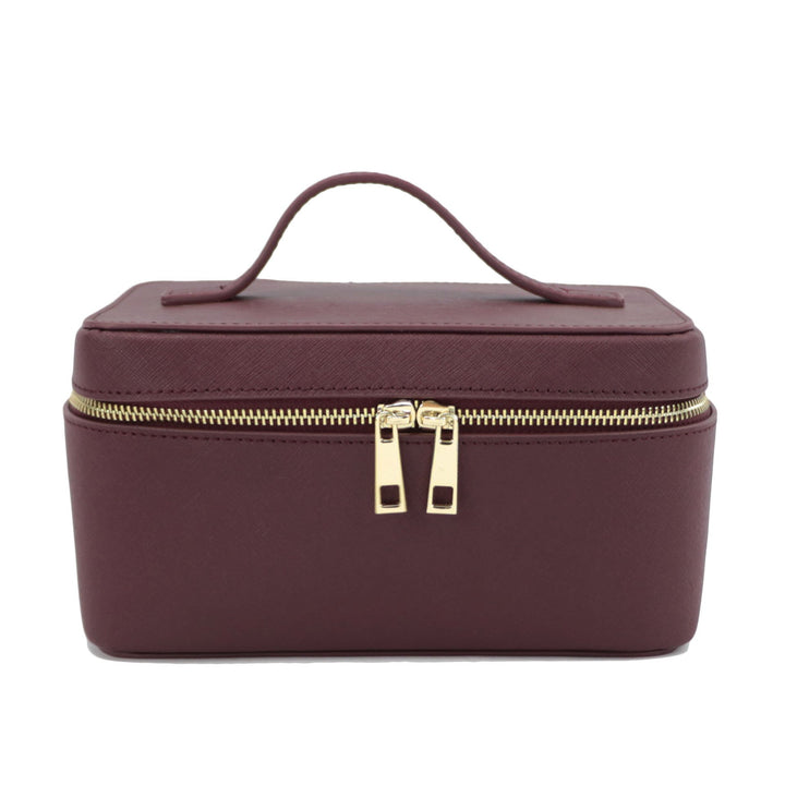 Noa | Trousse à Maquillage Noire Simili Cuir Zippée