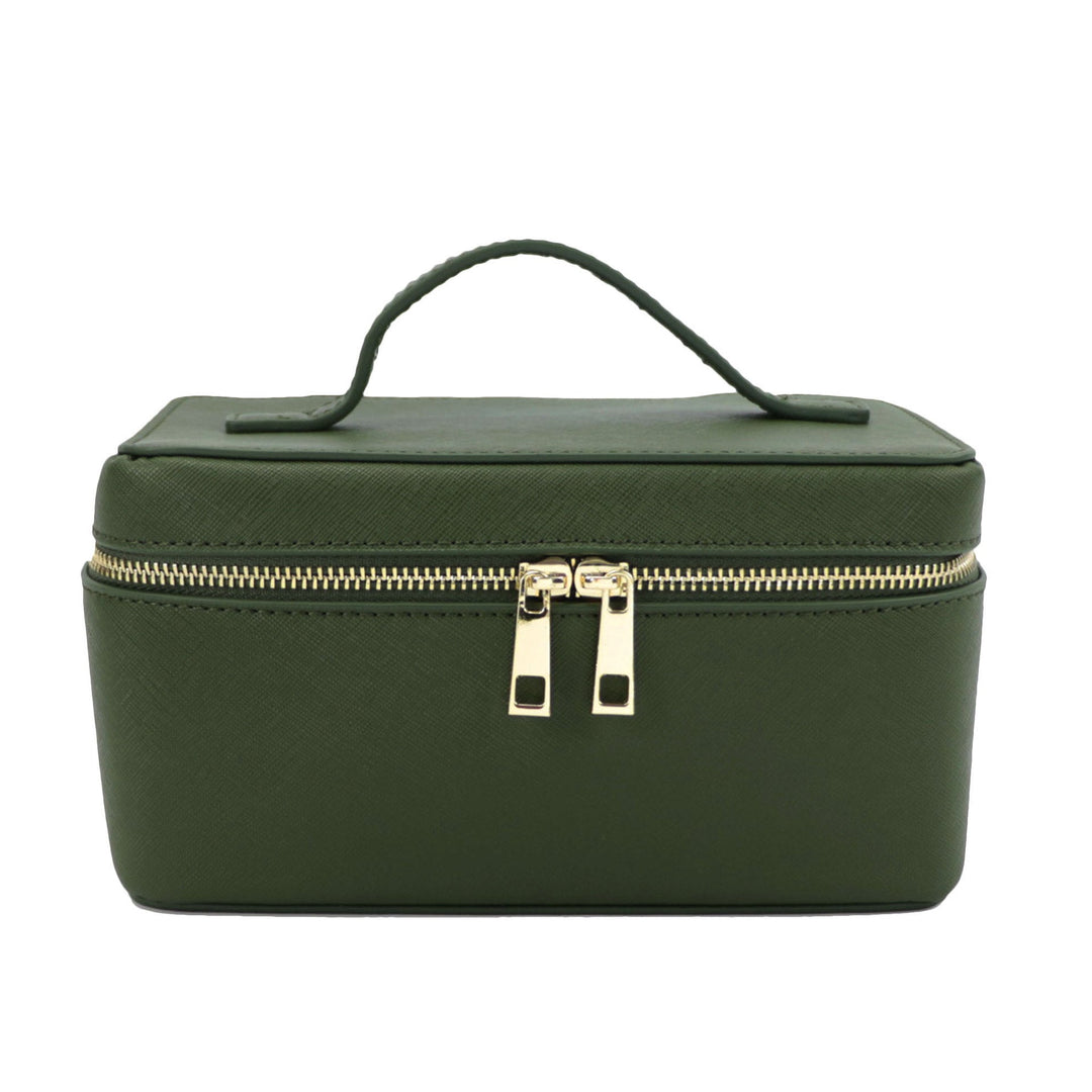 Noa | Trousse à Maquillage Noire Simili Cuir Zippée