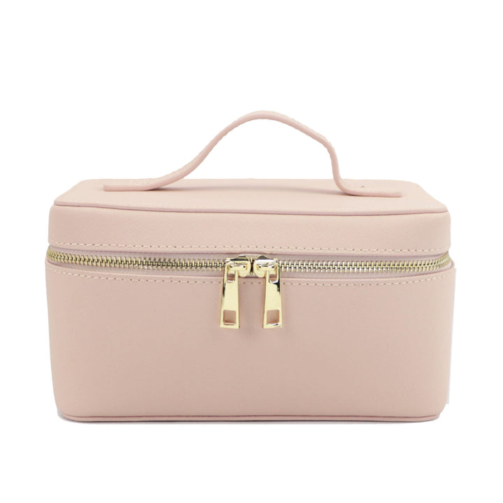 Noa | Trousse à Maquillage Noire Simili Cuir Zippée