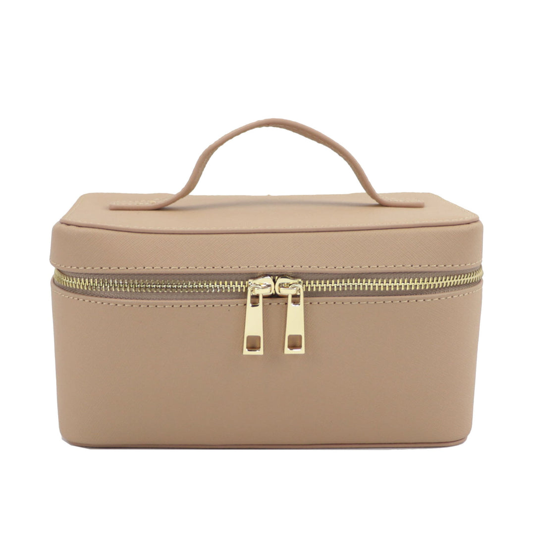Noa | Trousse à Maquillage Noire Simili Cuir Zippée