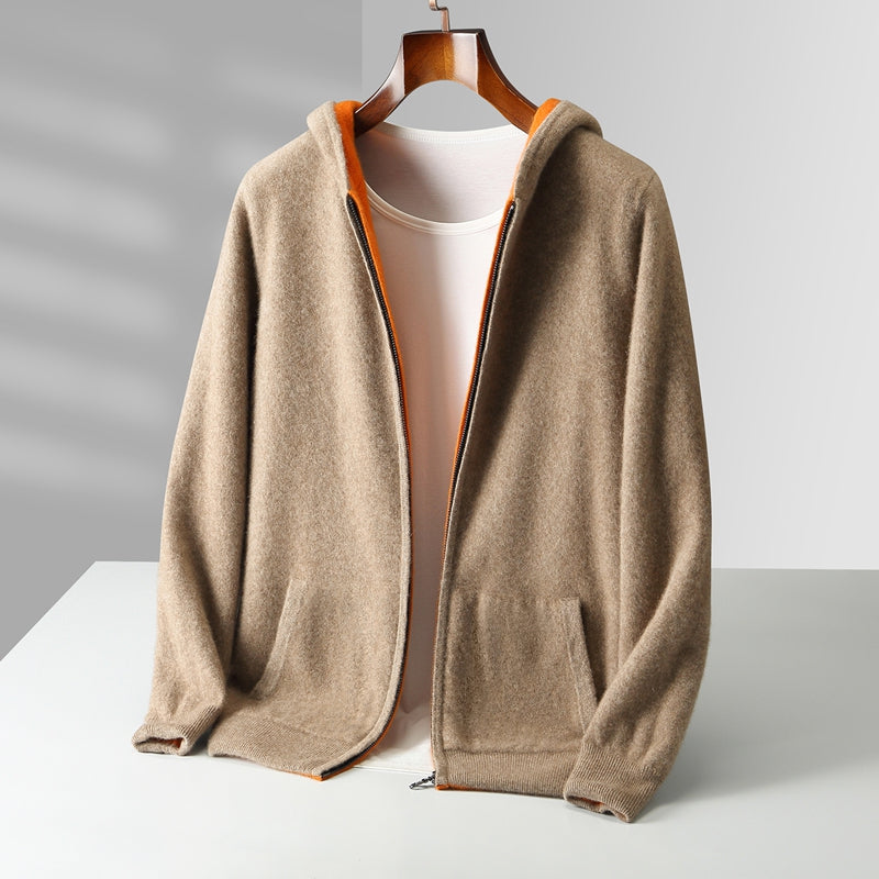 Noa | Veste à Capuche Zippée Gris Clair Coupe Ample