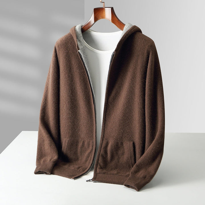 Noa | Veste à Capuche Zippée Gris Clair Coupe Ample