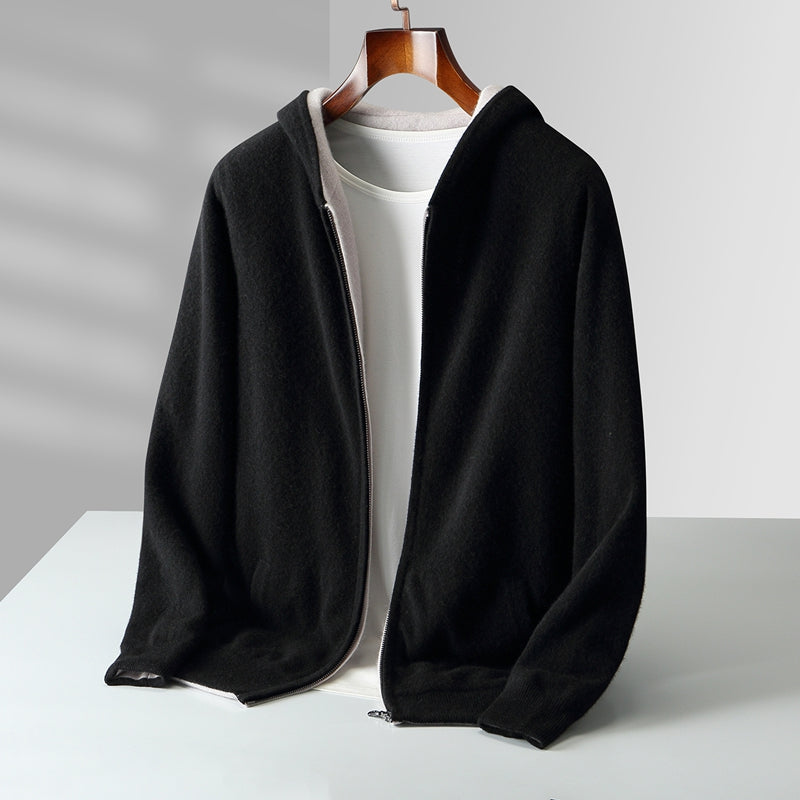 Noa | Veste à Capuche Zippée Gris Clair Coupe Ample