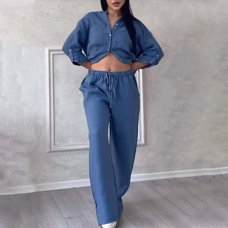 Noémie | Ensemble Pantalon Large Vêtements Femme