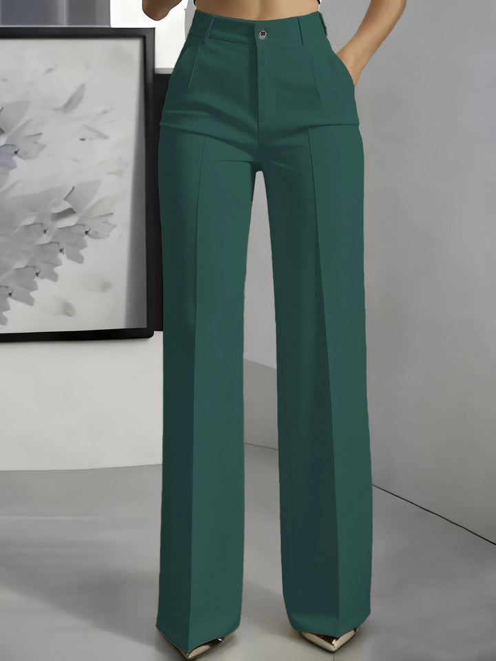 Noémie | Pantalon Large Taille Haute Femme Noir