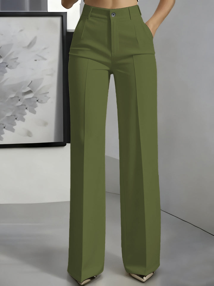 Noémie | Pantalon Large Taille Haute Femme Noir