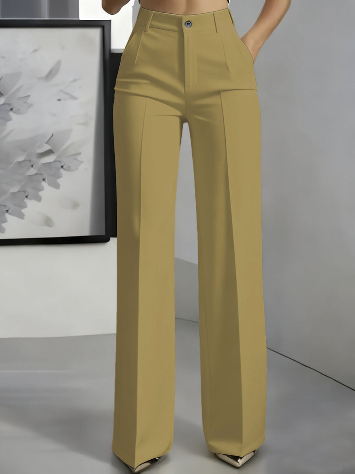 Noémie | Pantalon Large Taille Haute Femme Noir