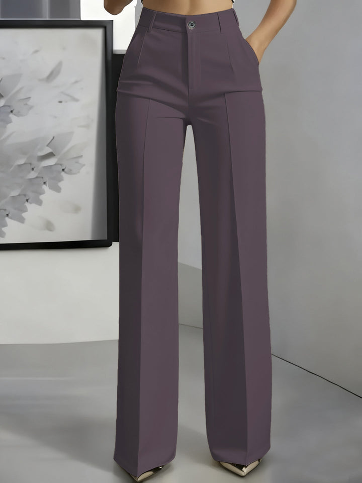Noémie | Pantalon Large Taille Haute Femme Noir
